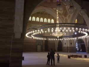 338 - Check out that Chandelier! - The Adarna's tour of the Grand Mosque in the Kingdom of Bahrain  at Al Fateh Grand Mosque, Manama, Bahrain.