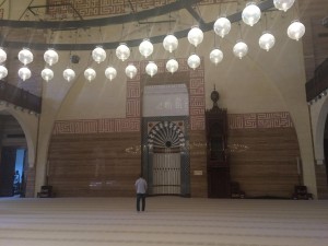 340 - Look how small Oliver looks in comparison  - The Adarna's tour of the Grand Mosque in the Kingdom of Bahrain  at Al Fateh Grand Mosque, Manama, Bahrain.